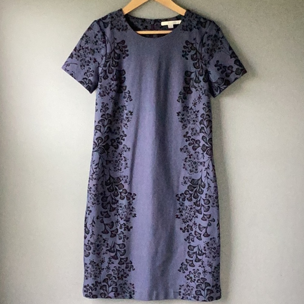 BODEN Blue With Black Design Dress
